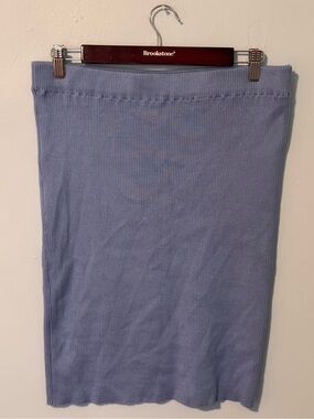 Women’s Dusty Baby Blue-Gray Knit Sweater Pencil Skirt from Almost Famous